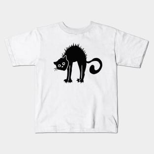 Angry Antisocial Black Cat Kids T-Shirt